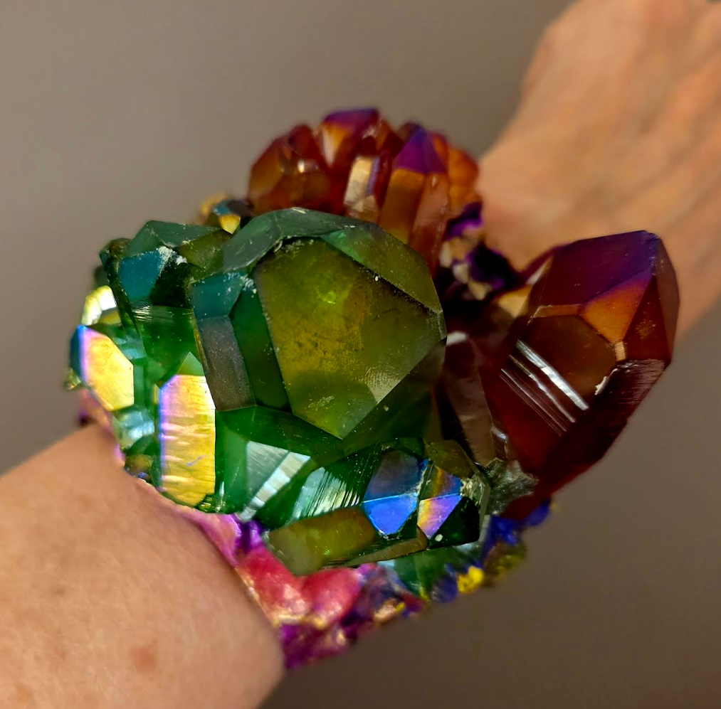 Multi-Colored Quartz Statement Cuff - OOAK Haute Couture