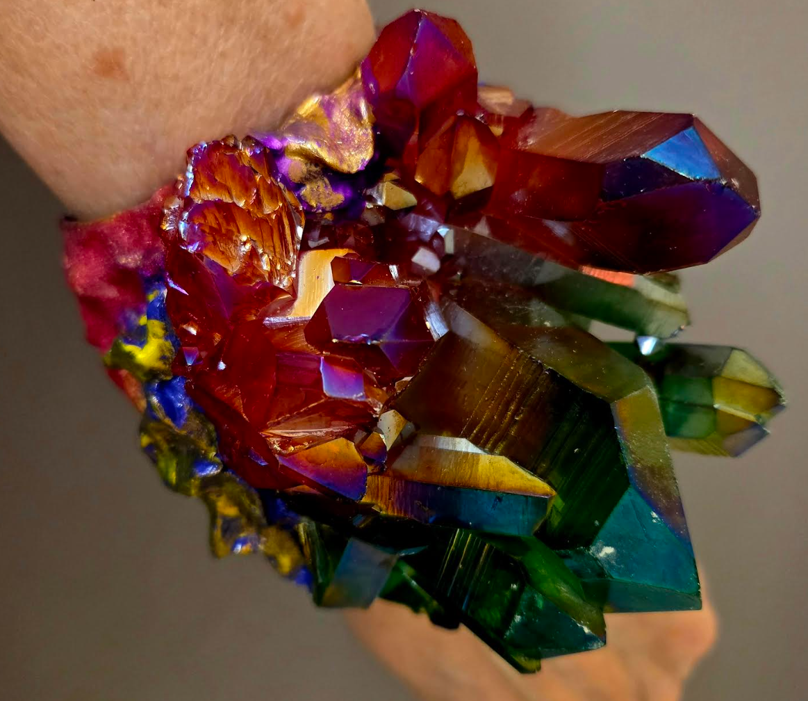 Multi-Colored Quartz Statement Cuff - OOAK Haute Couture