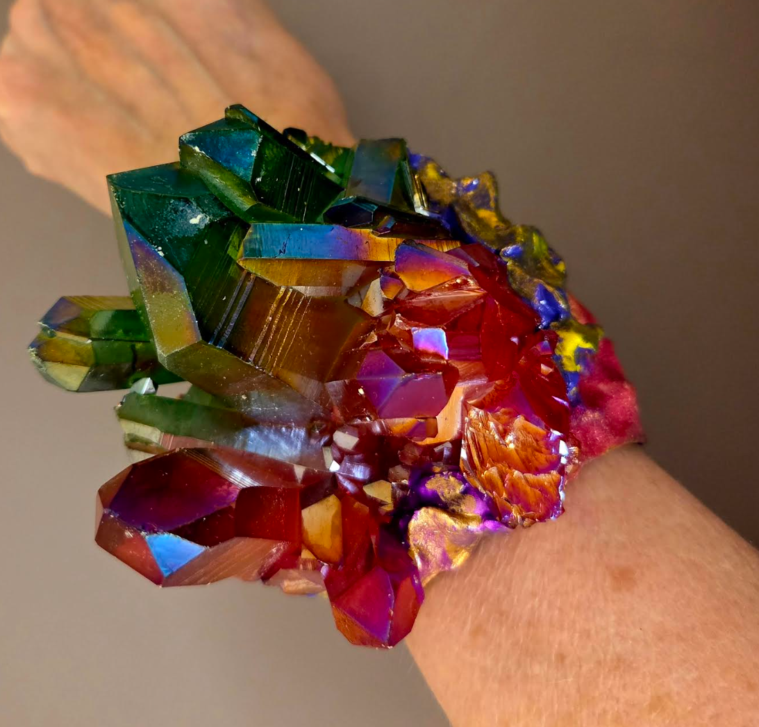 Multi-Colored Quartz Statement Cuff - OOAK Haute Couture