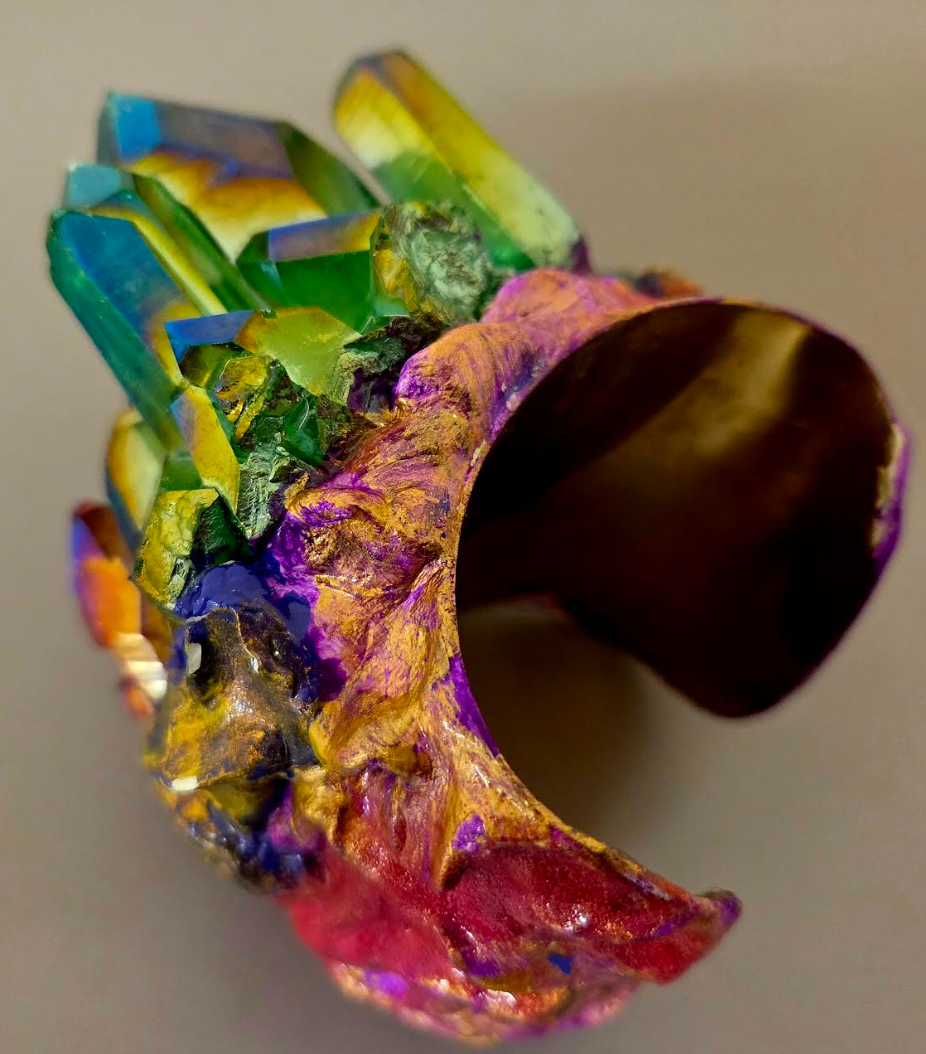 Multi-Colored Quartz Statement Cuff - OOAK Haute Couture