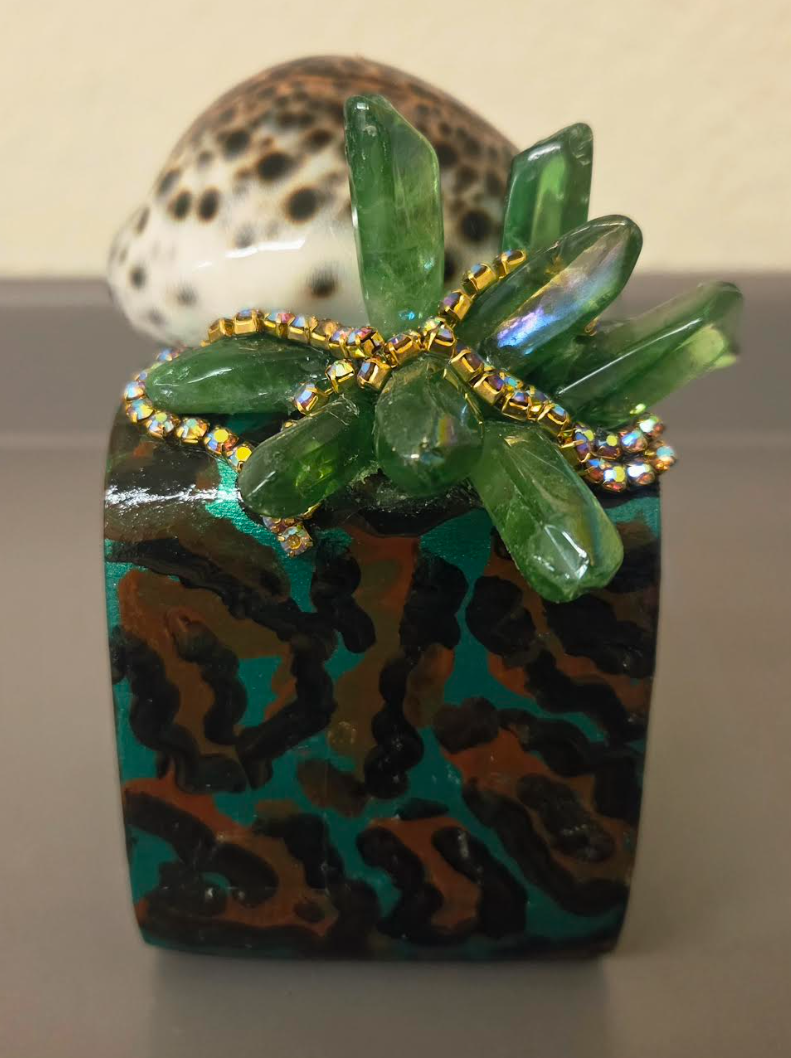 Cowrie Shell Leopard Cuff - Wild Exotic Showstopper