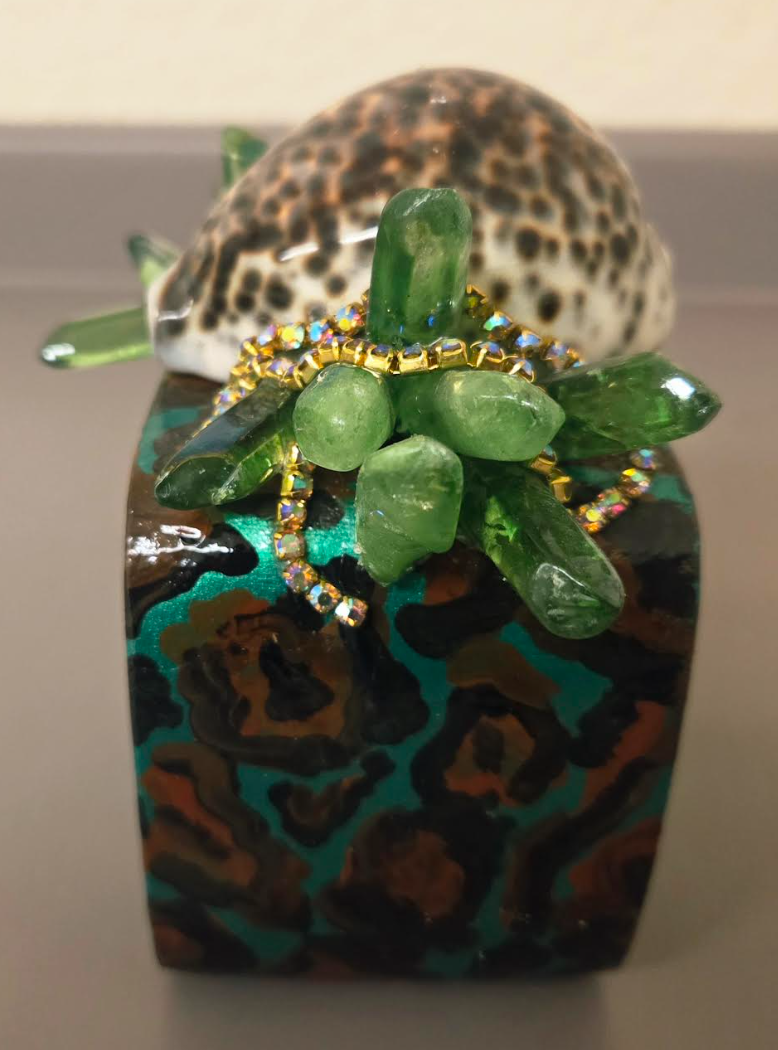 Cowrie Shell Leopard Cuff - Wild Exotic Showstopper