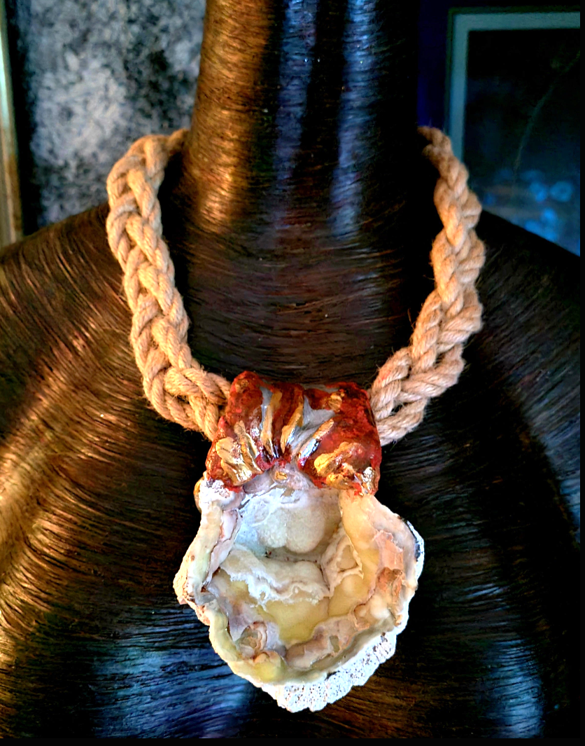Rustic Geode Pendant with Braided Hemp Rope - Unisex Luxe