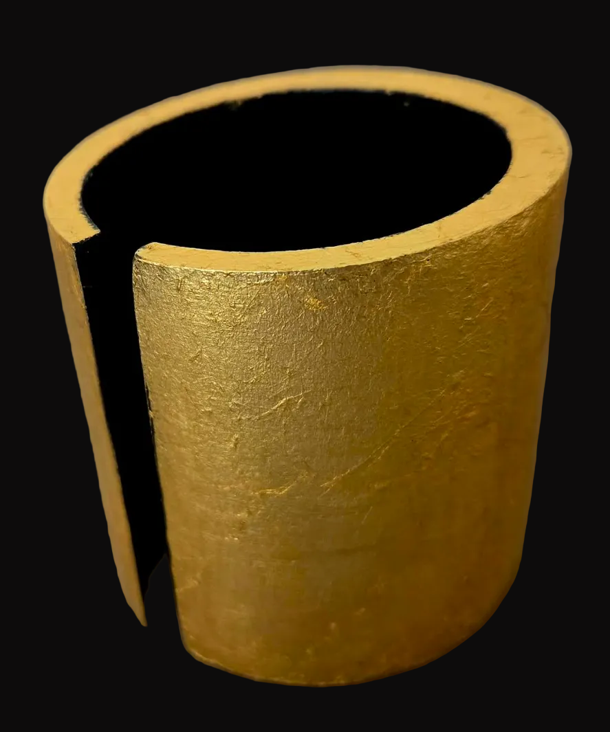 Gold Foil Oversized Statement Cuff for Petite Women - MONIES Like