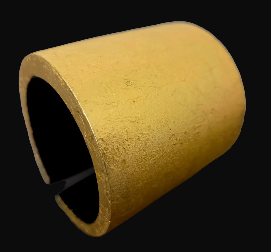 Gold Foil Oversized Statement Cuff for Petite Women - MONIES Like
