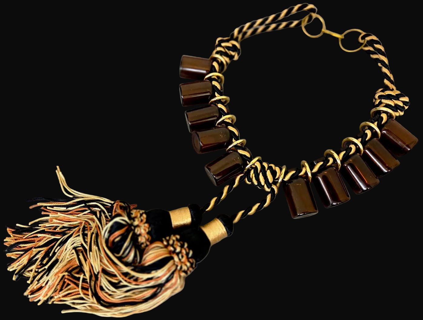 High Art Statement Necklace with Apocatherapy Medicinal Bottles