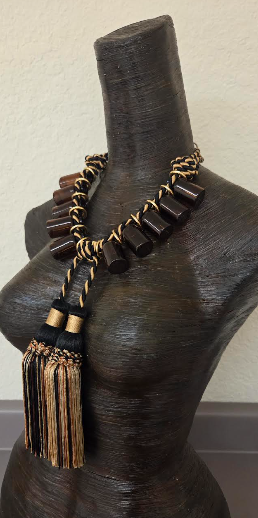 High Art Statement Necklace with Apocatherapy Medicinal Bottles