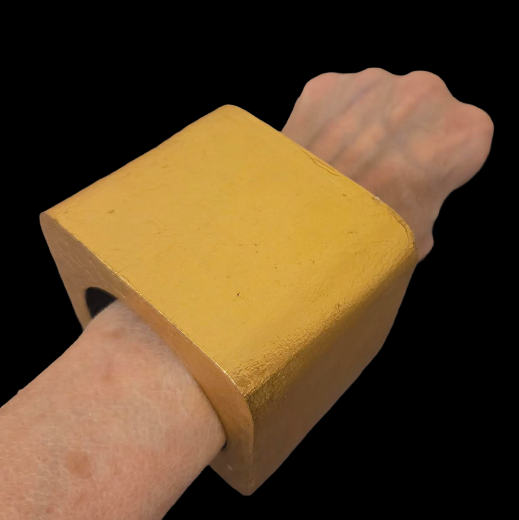 Massive Gold Leaf Statement Cuff MONIES LIKE STYLE - Haute Couture