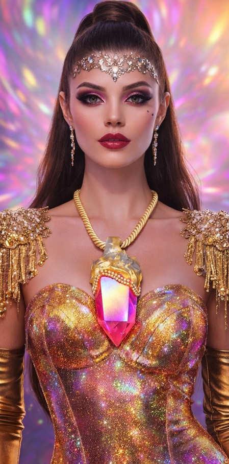 Red Aura Quartz Hand Sculpted Pendant - High End Art Piece