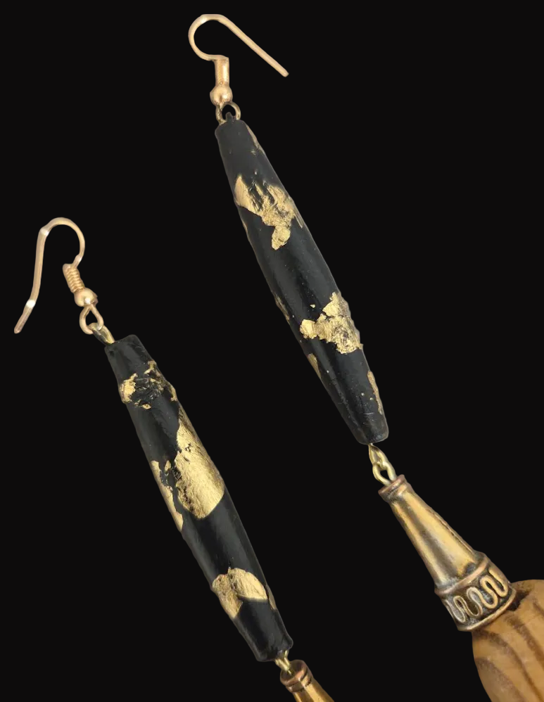 Exotic Autumn Beaded Shoulder Duster Pierced Earrings - Women of Color