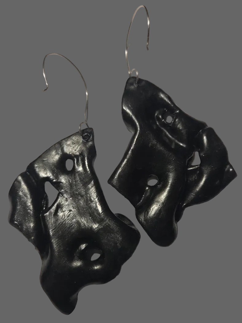 Edgy and Defiant Ripped Street Style Sculpted Pierced Earrings - Fierce