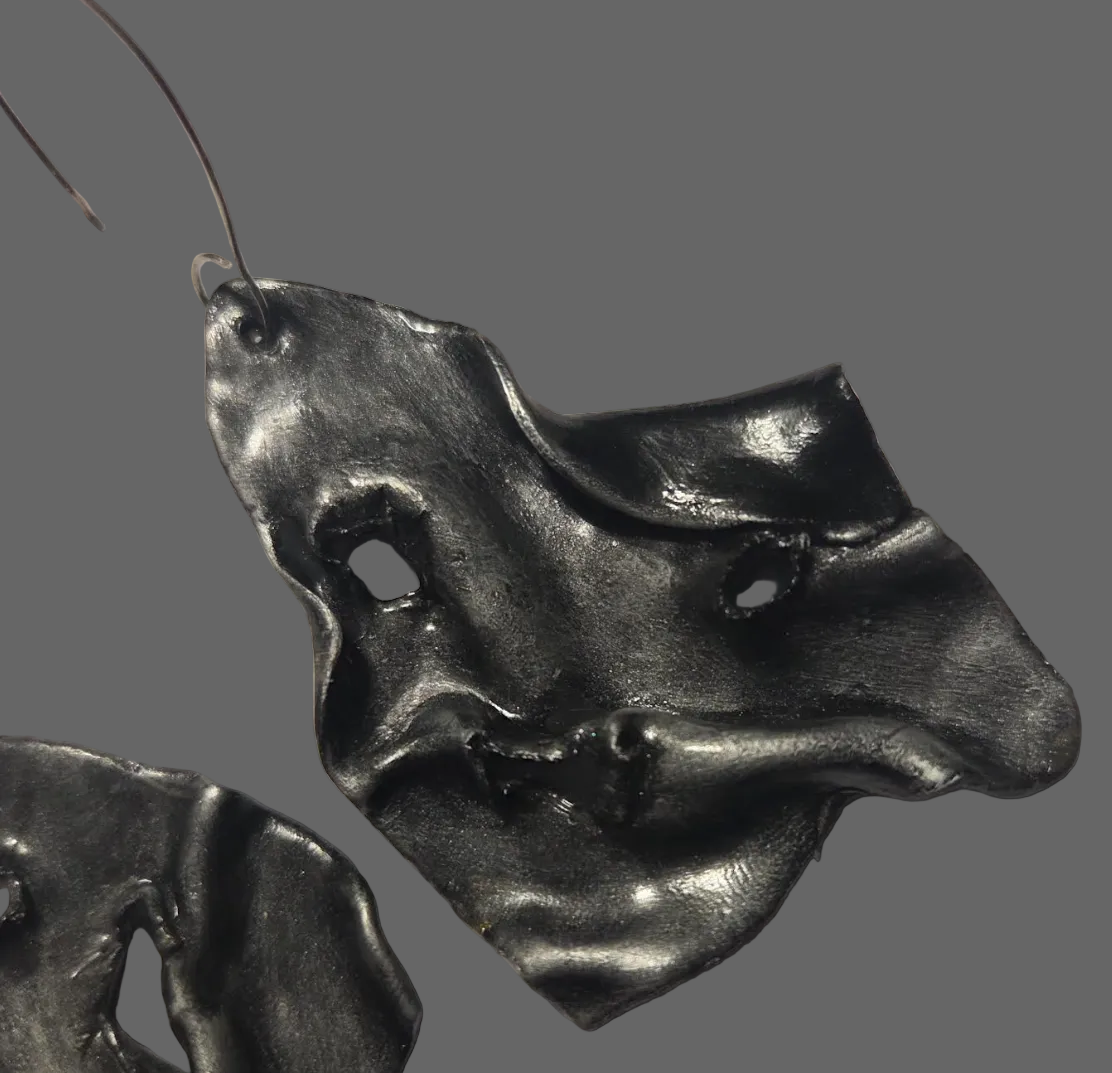 Edgy and Defiant Ripped Street Style Sculpted Pierced Earrings - Fierce