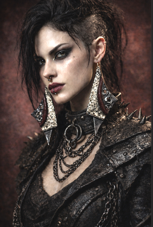 Sculpted Avant Garde Gothic Wing Shoulder Dusters - Edgy Streetwear