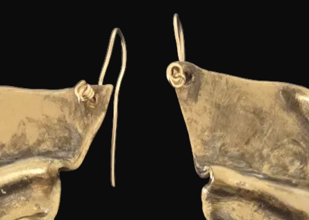 Brilliant Metallic Gold Hand Sculpted Faux Metal Wing Shoulder Dusters