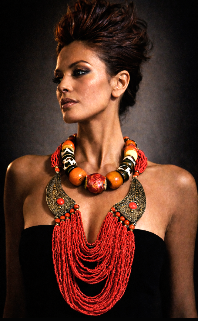 Exotic Ethnic Unisex Luxury Necklace Set - African Inspired Tribal