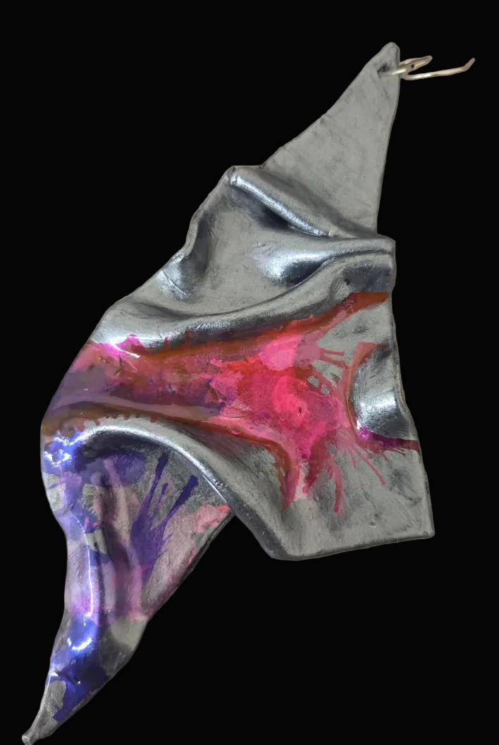 Avant Garde Abstract Draped Wing Shoulder Duster Earrings - Edgy