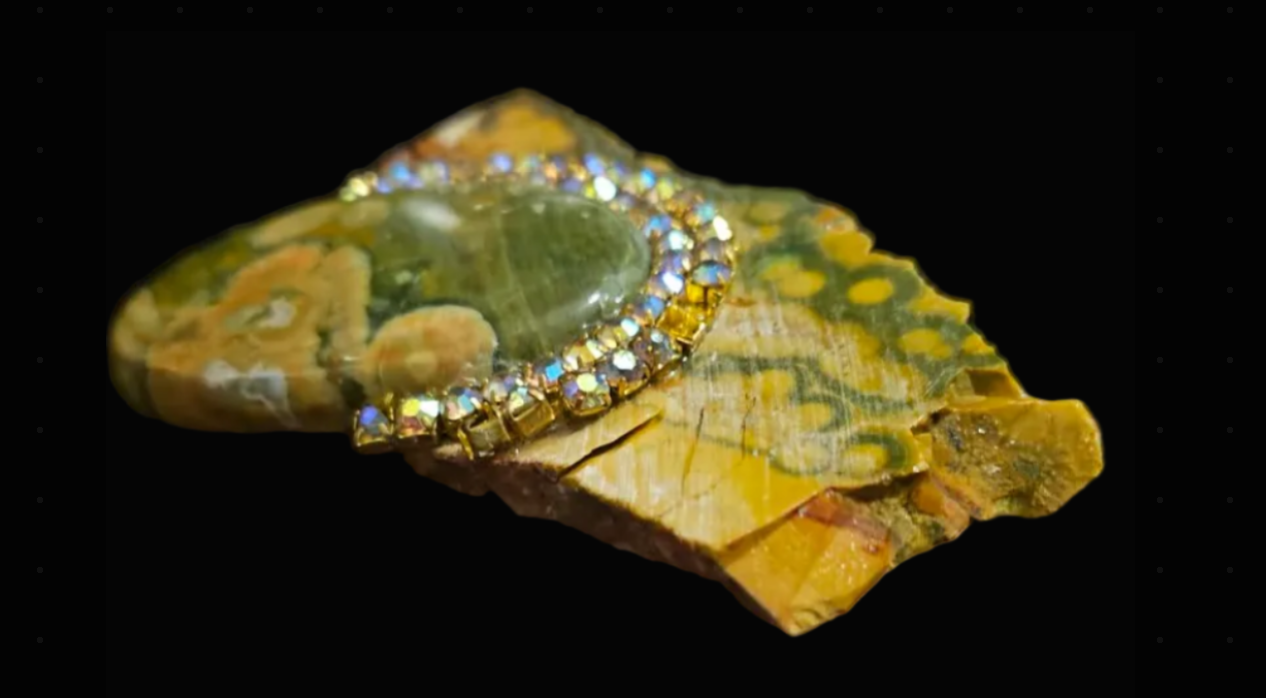Rhyolite Jasper Slab Adjustable Statement Ring - Autumn Wardrobe