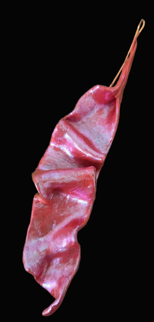 Hand Sculpted Pink Color Shift Abstract Shoulder Duster Earrings