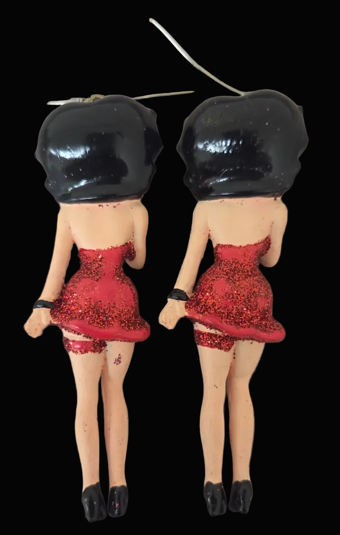 Vintage Betty Boop Femme Fatale Figurine Statement Earrings - Whimsy
