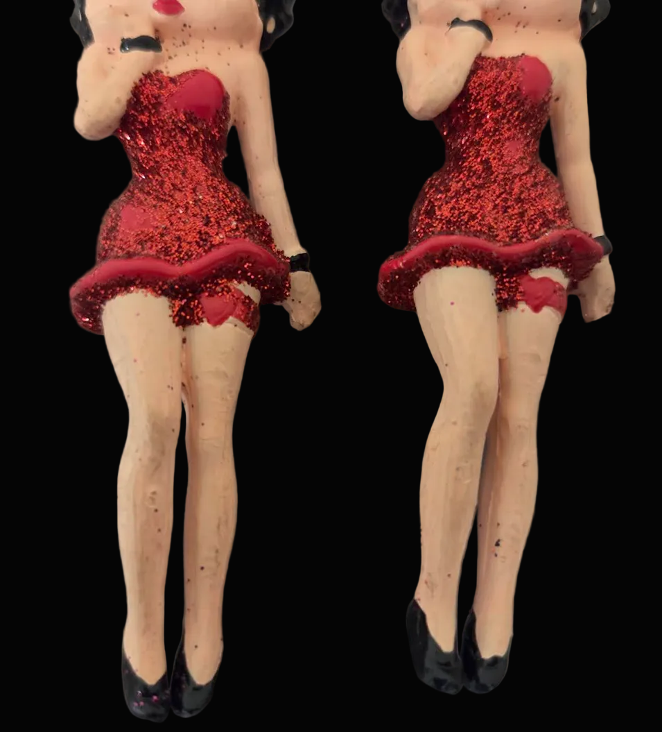 Vintage Betty Boop Femme Fatale Figurine Statement Earrings - Whimsy