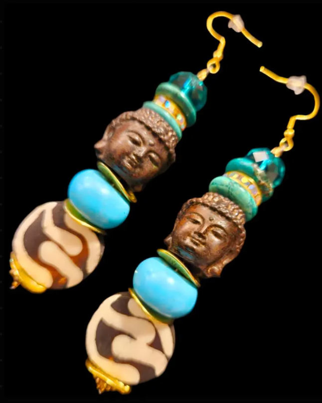 African Inspired Mixed Media Luxury Beaded Multi Strand Statement Necklace