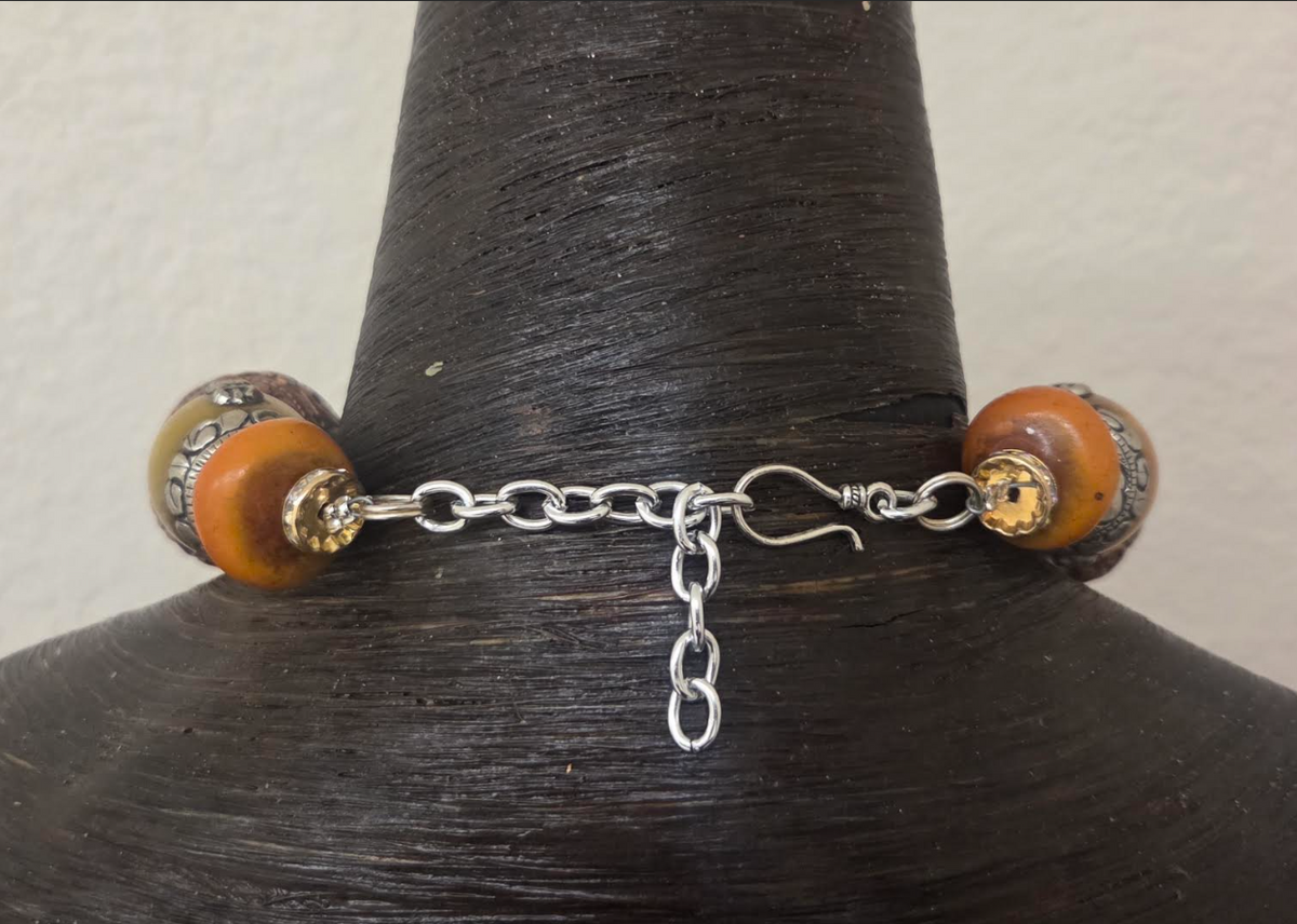 Exotic Tibetan & African Oversized Beaded Statement Necklace - Unisex