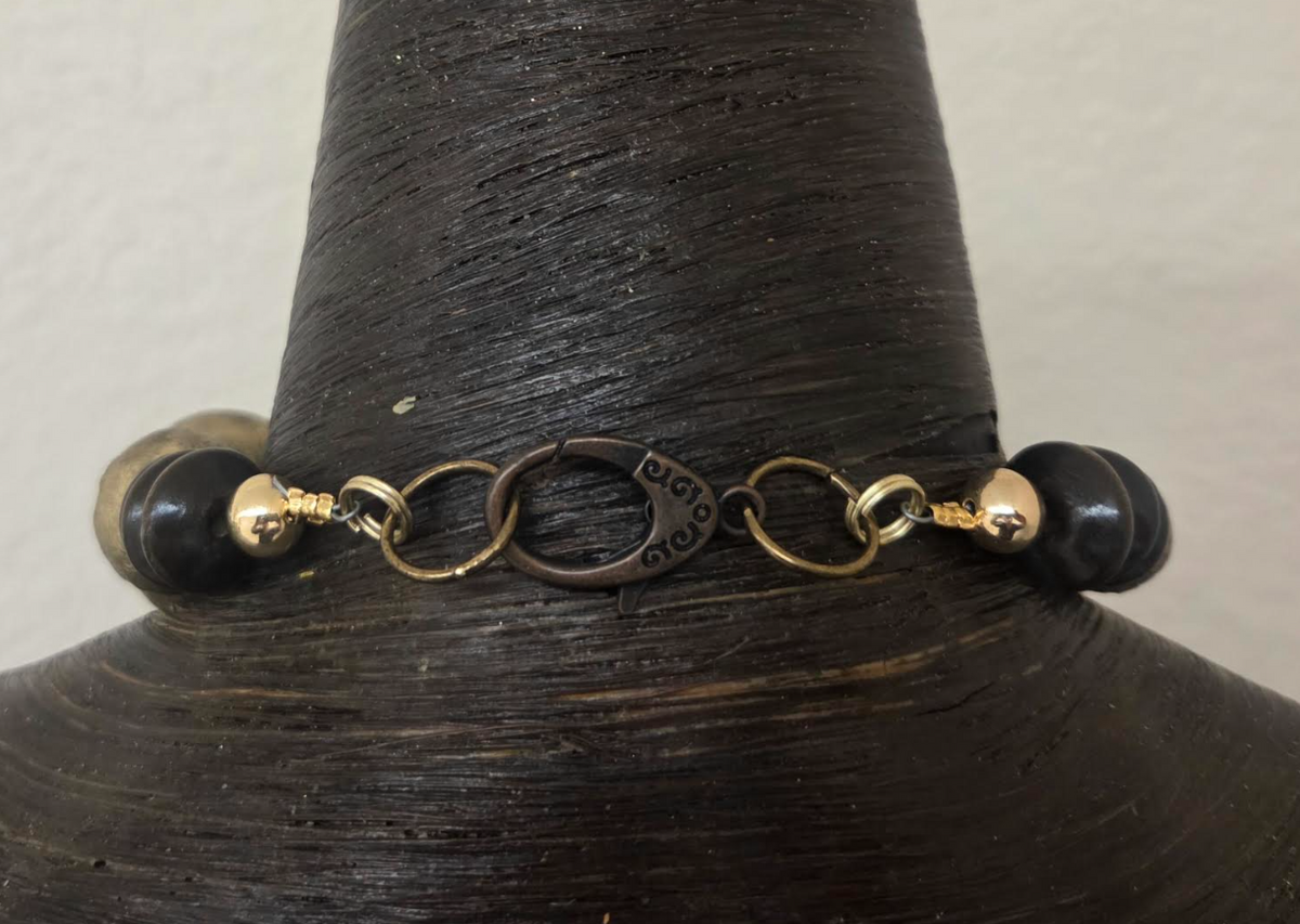 African Brass & Tibetan Copper Tribal Statement Necklace - Unisex