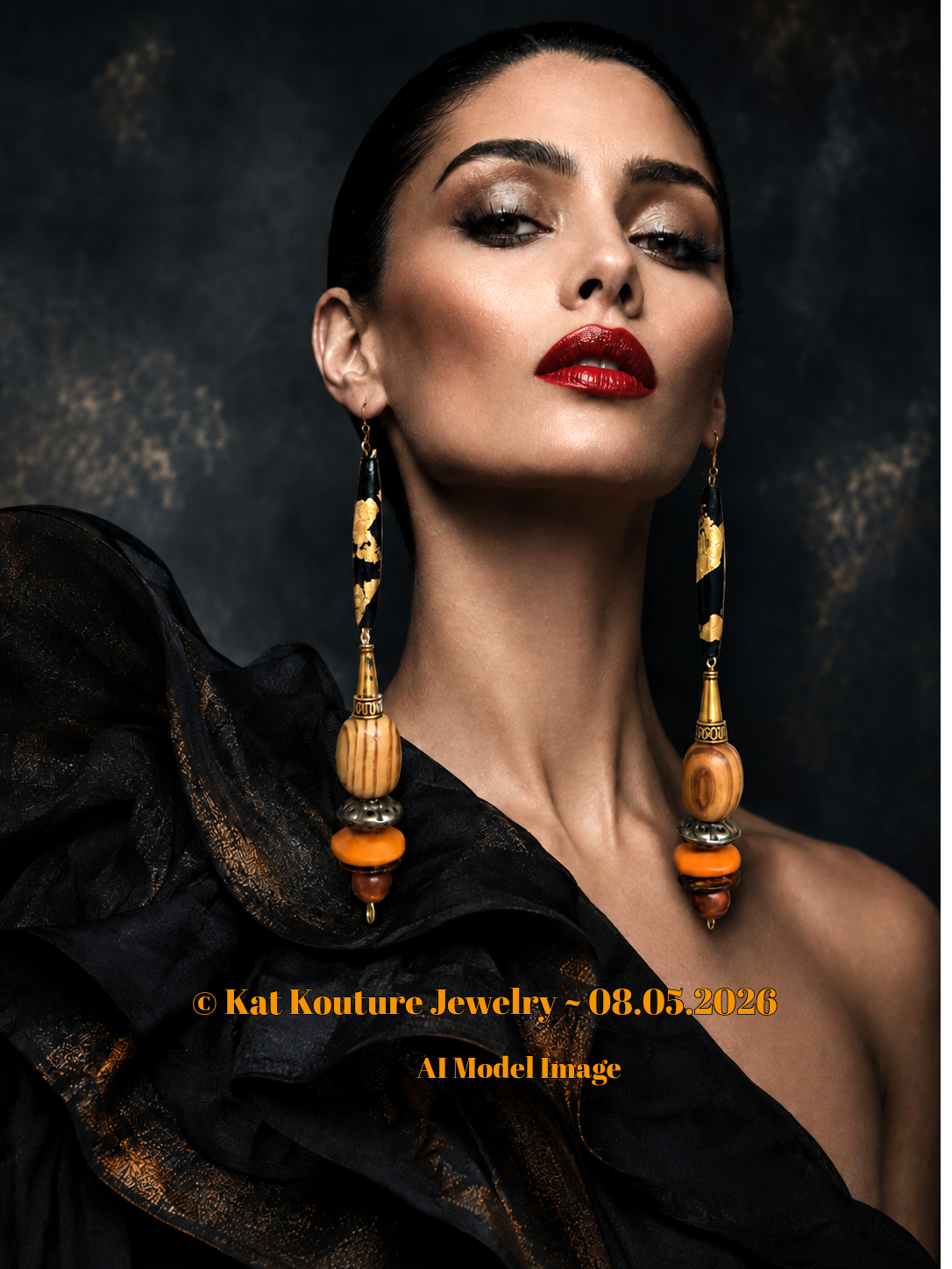 Exotic Autumn Beaded Shoulder Duster Pierced Earrings - Women of Color