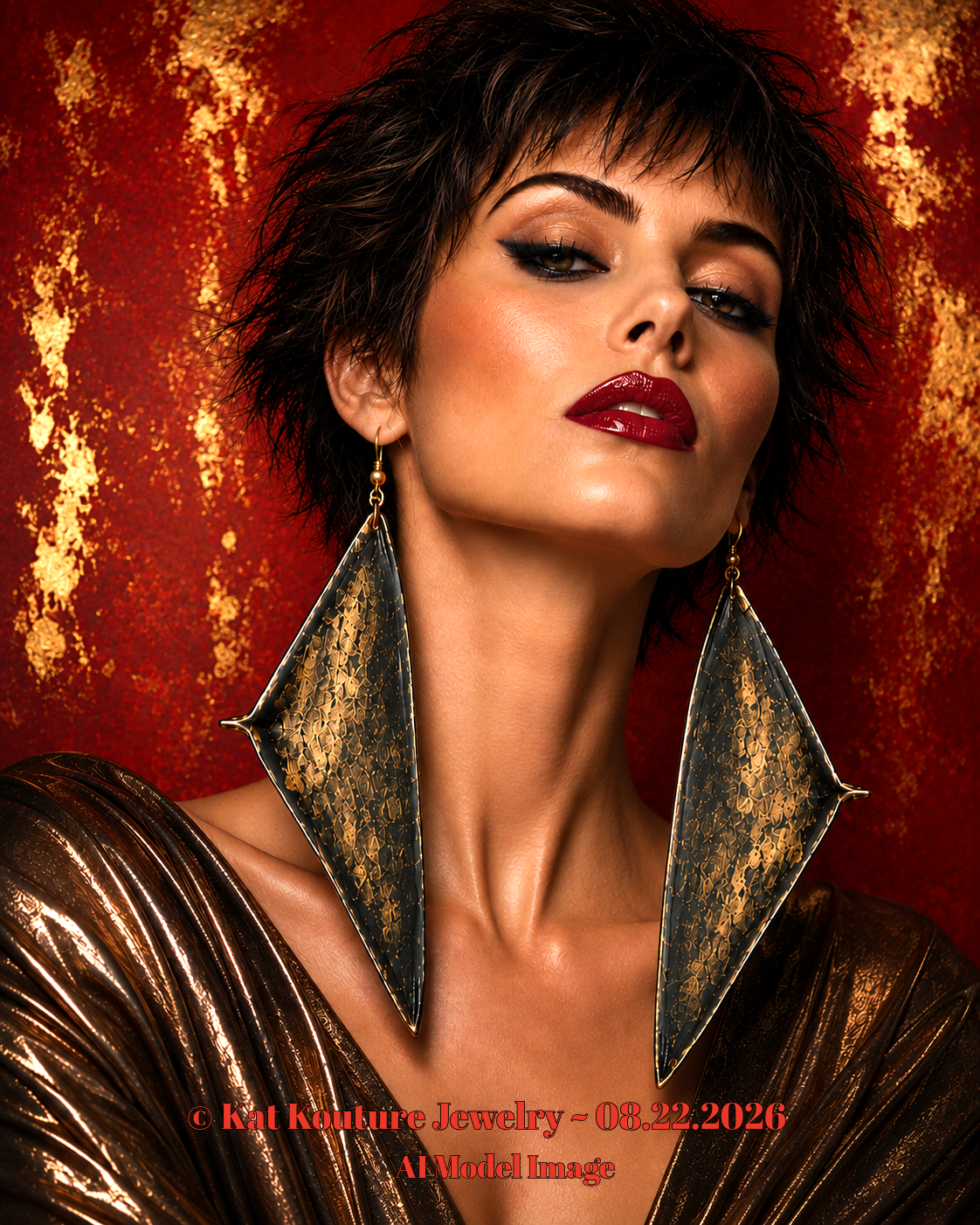 Blackened Gild Triangular Wing Shoulder Dusters - Avant Garde