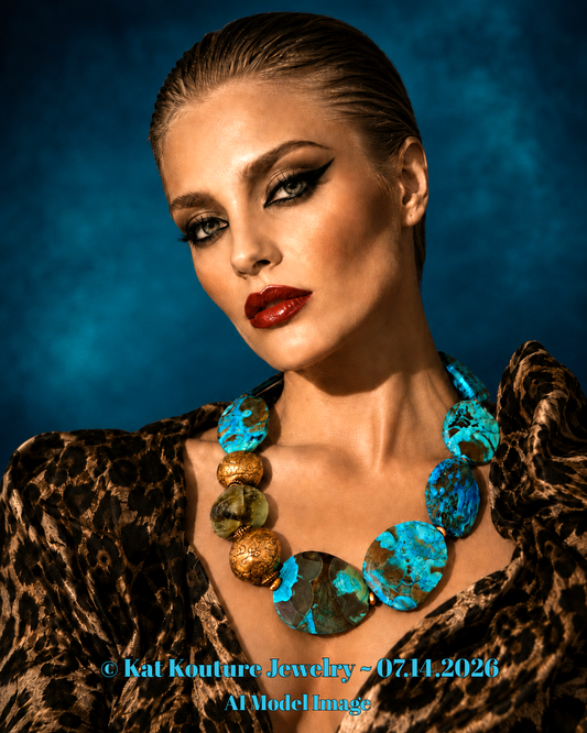Ocean Jasper Statement Necklace - Professional Business Chic