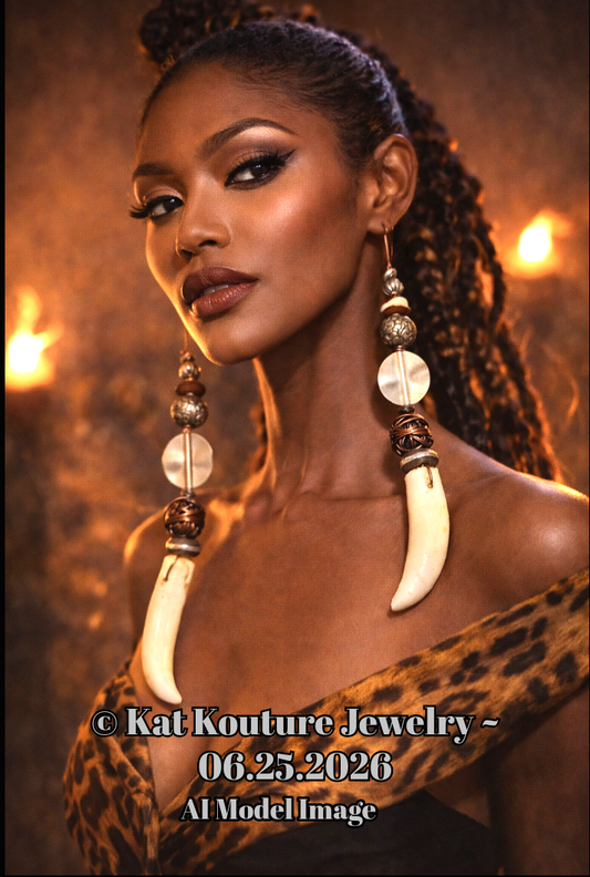 Wild & Exotic Tusk African Shoulder Dusters - Exotic Jewelry