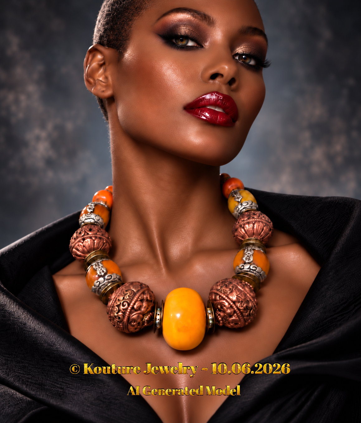 Exotic Tibetan & African Oversized Beaded Statement Necklace - Unisex