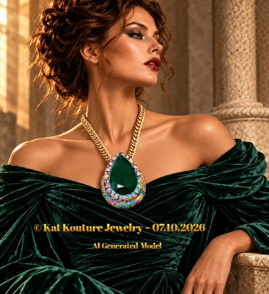 833 Carat  Emerald Sculpted Pendant - Museum Quality Luxury Art