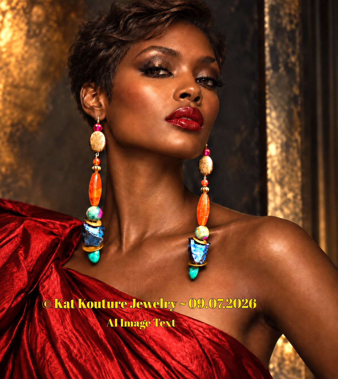 Long & Colorful Mixed Gemstone Pierced Shoulder Duster Earrings