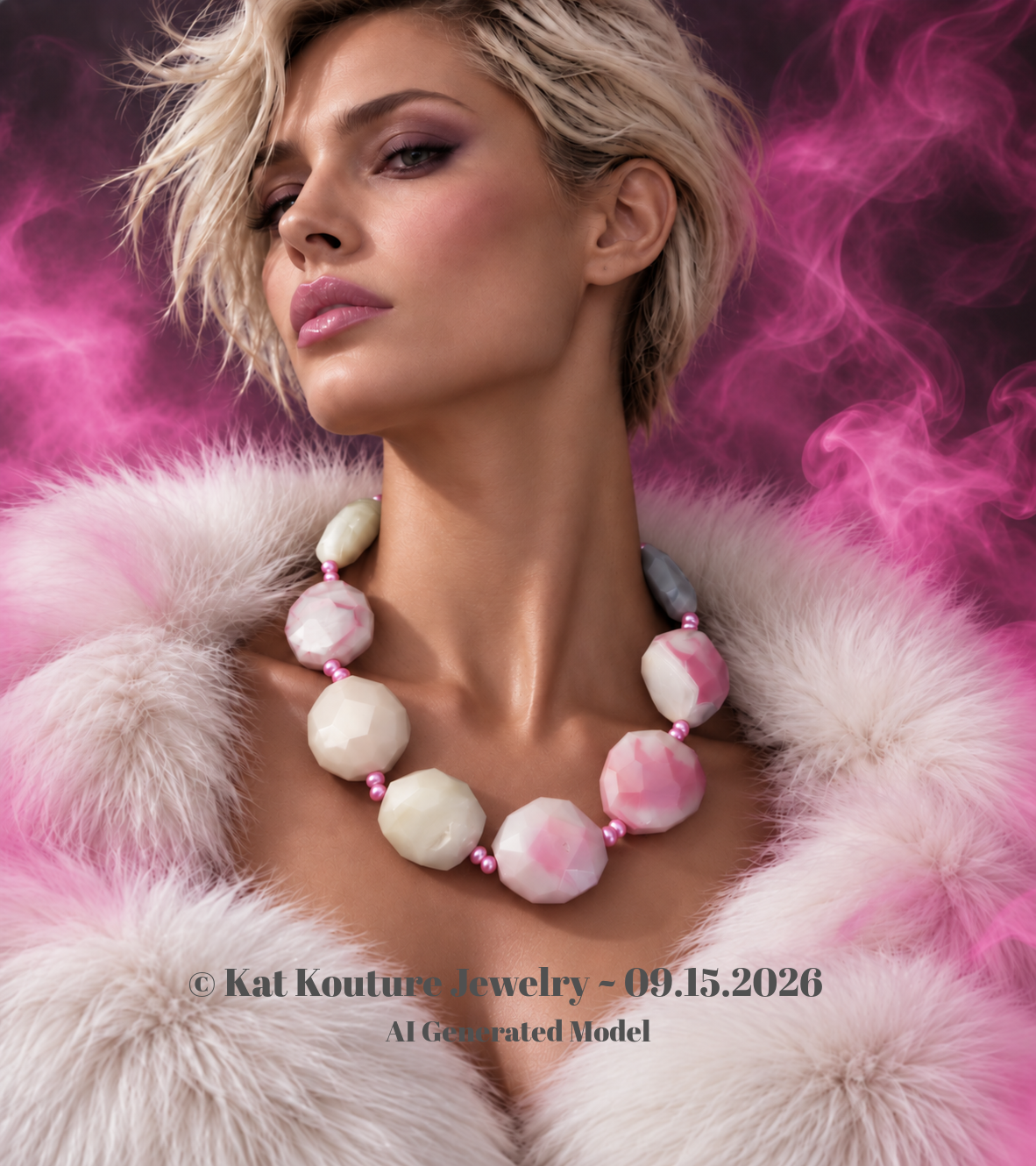 Faceted Druzy Agate & Pearl Statement Necklace - Bridal Neck Candy