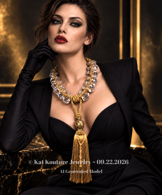 Haute Couture High Art Cruet & Tassle Chest Piece - Fashion Photoshoot