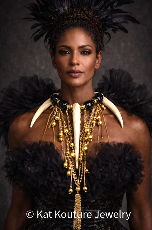 Runway Ready Avant Garde Necklace - One Of A Kind Couture Chest Piece