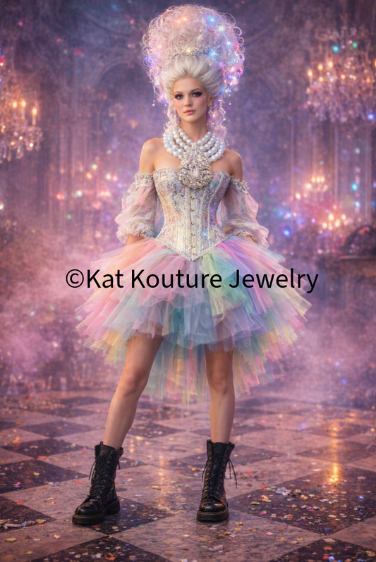 Opalescent Multi-Strand Rhinestone Pendant - Bridal Luxe