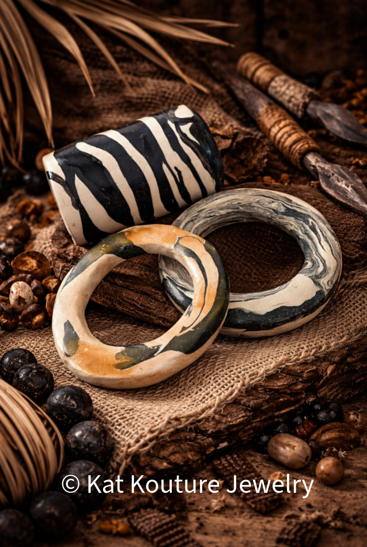 Sculptural Tribal Inspired Couture Bangle Stack - Homage Iris Apfel
