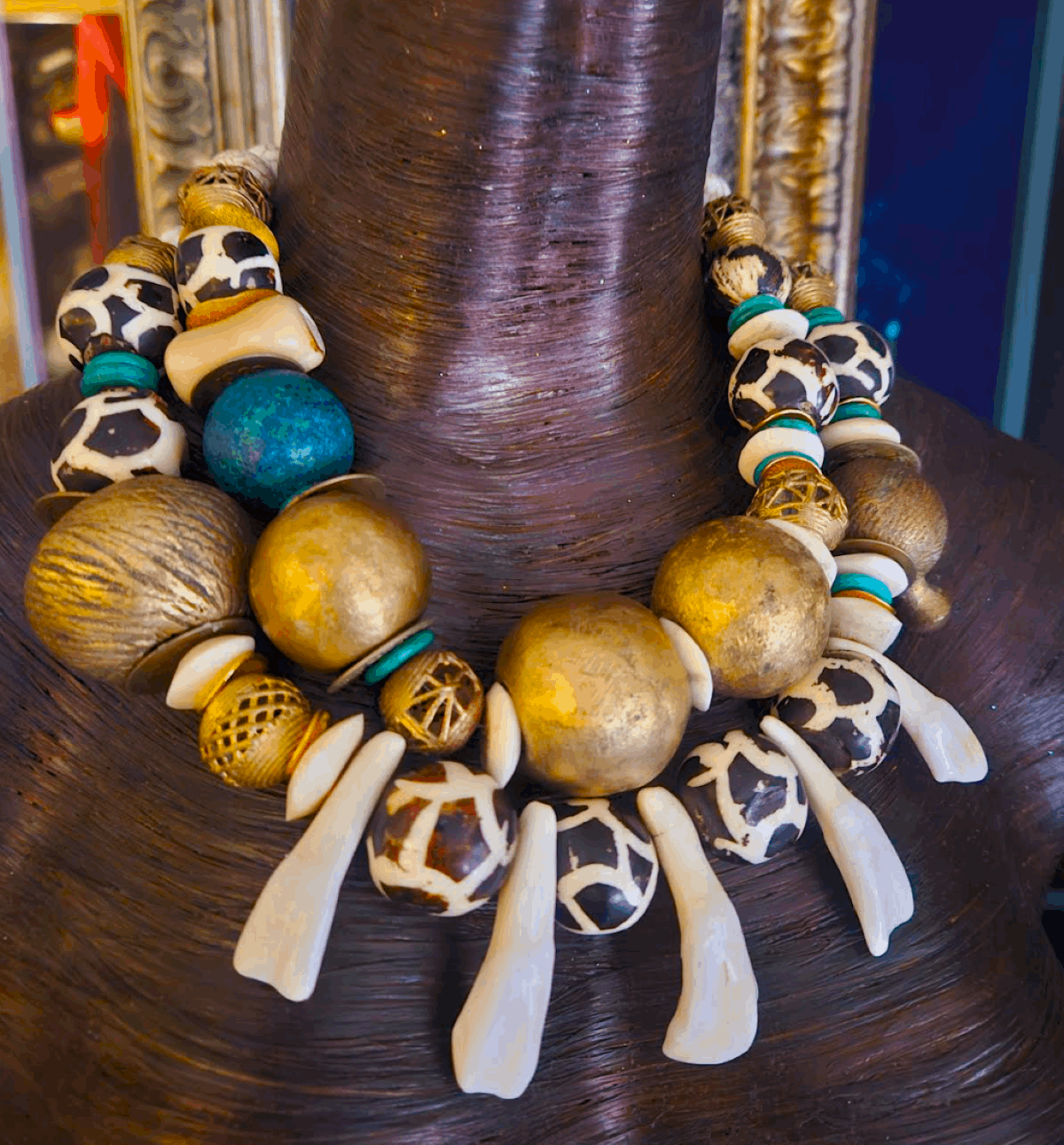 Teeth sales beads necklace